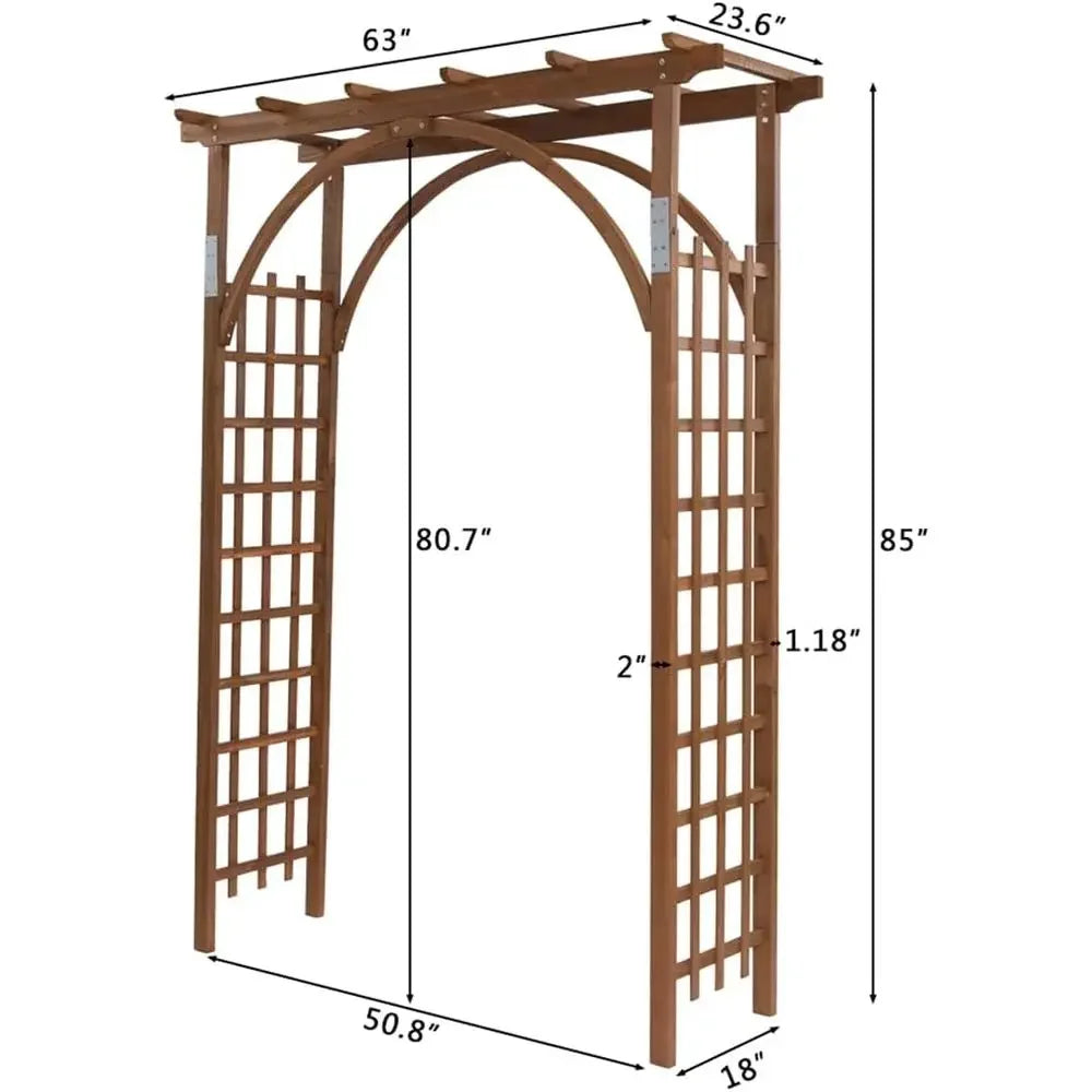 Elegant Wooden Wedding Arch Pergola and Photo Booth Stand