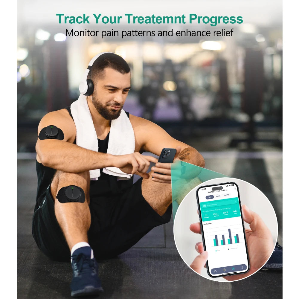 3 In 1 TENS EMS Unit Wireless Dual Channel Stimulator