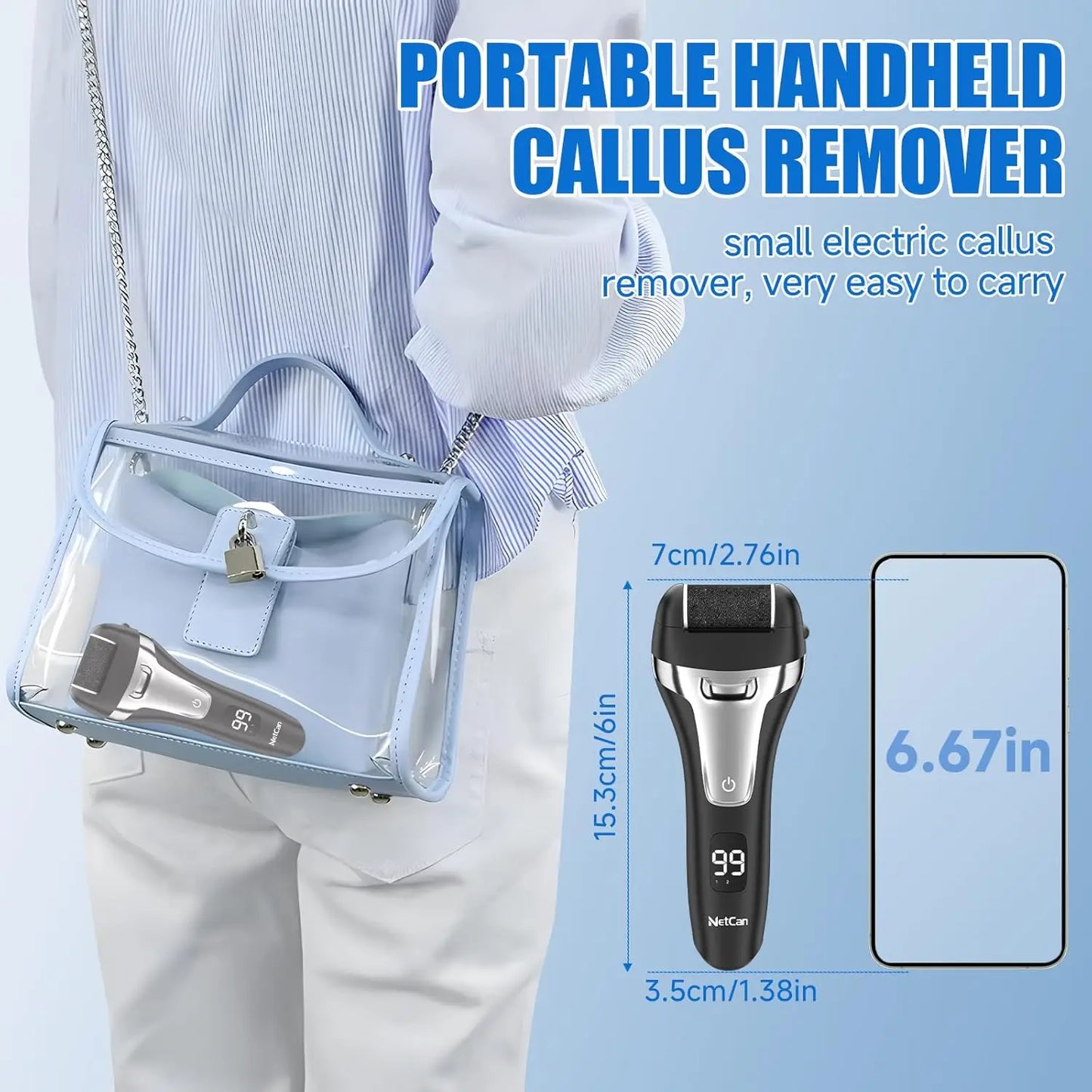 Electric Callus Remover 17 In 1 Pedicure Kit USB Rechargeable