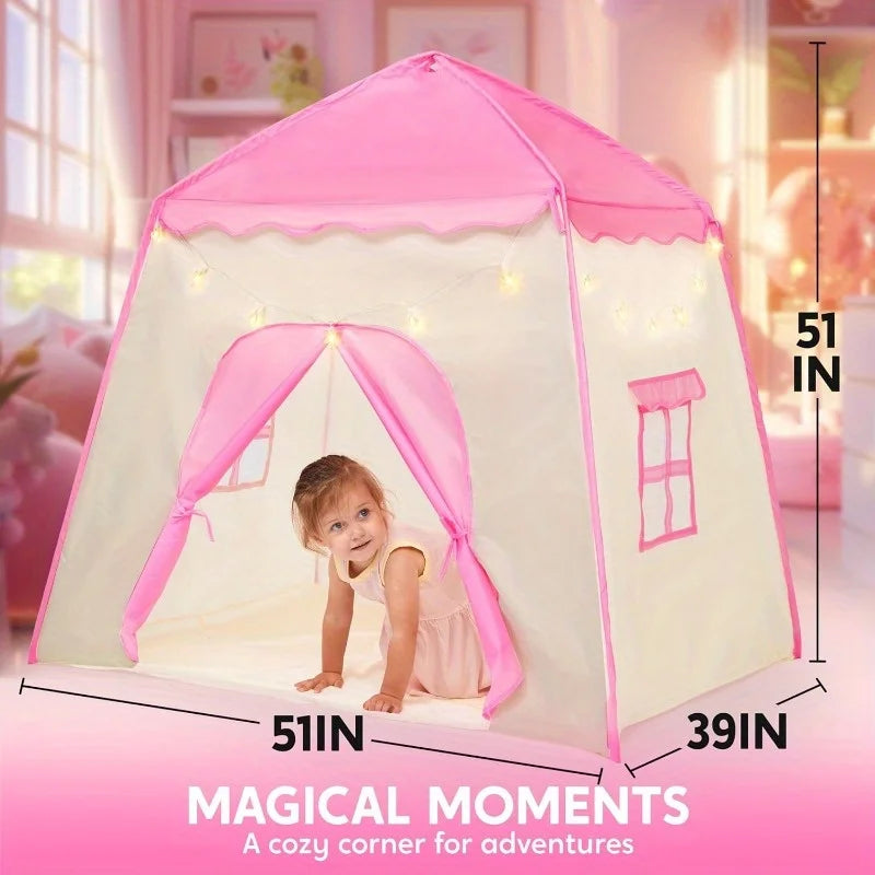 Joyfy Princess Tent LED Star Lights Indoor Outdoor Playhouse
