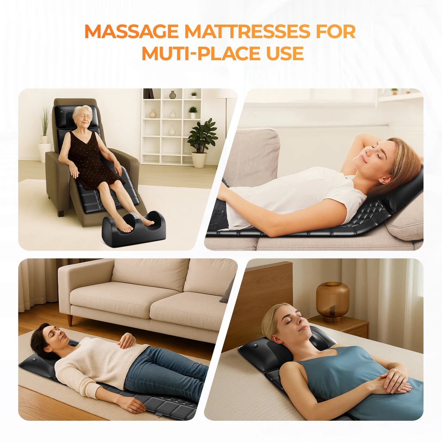 HIMOUTA Shiatsu Full Body Massage Mat With Heat Therapy