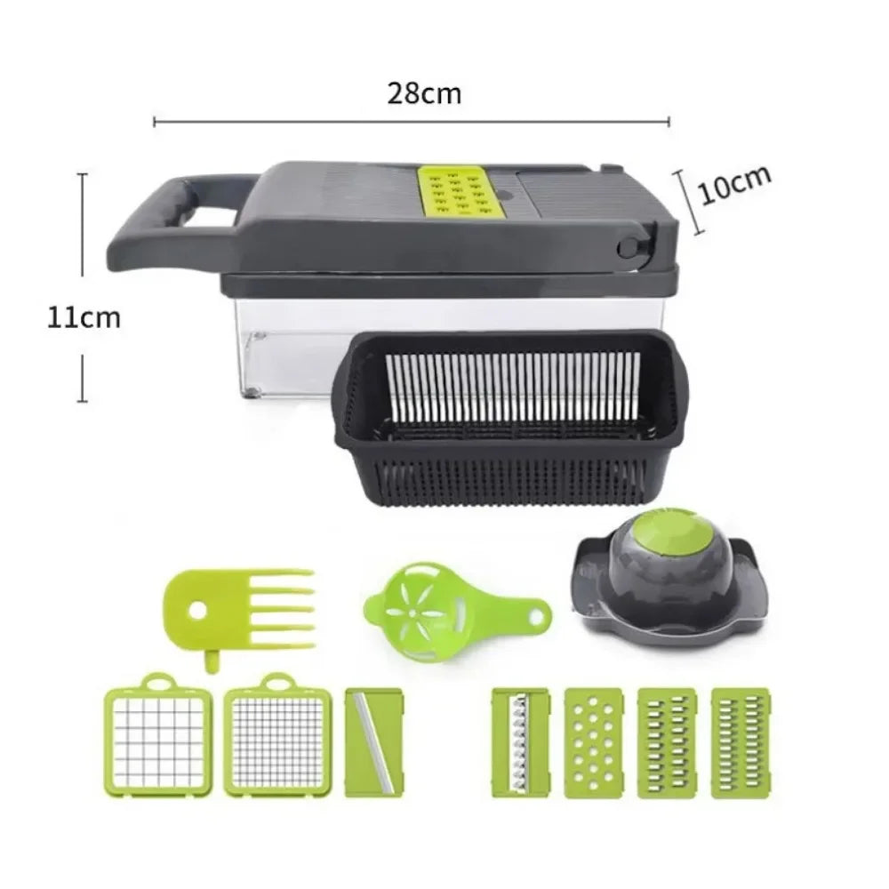 AEDG Multifunctional Vegetable Chopper 14 In 1 Slicer Dicer Grater Set