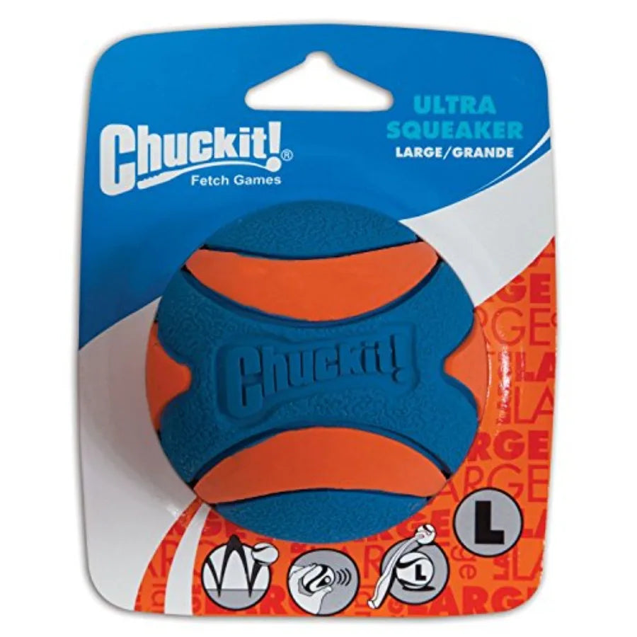 Chuckit Ultra Squeaker Ball Dog Toy Durable Interactive Play