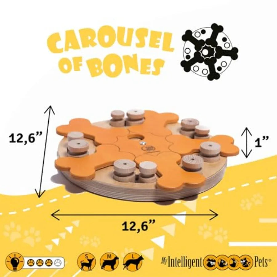 Yao Hui Huang Carousel Of Bones Wooden Dog Puzzle Toy