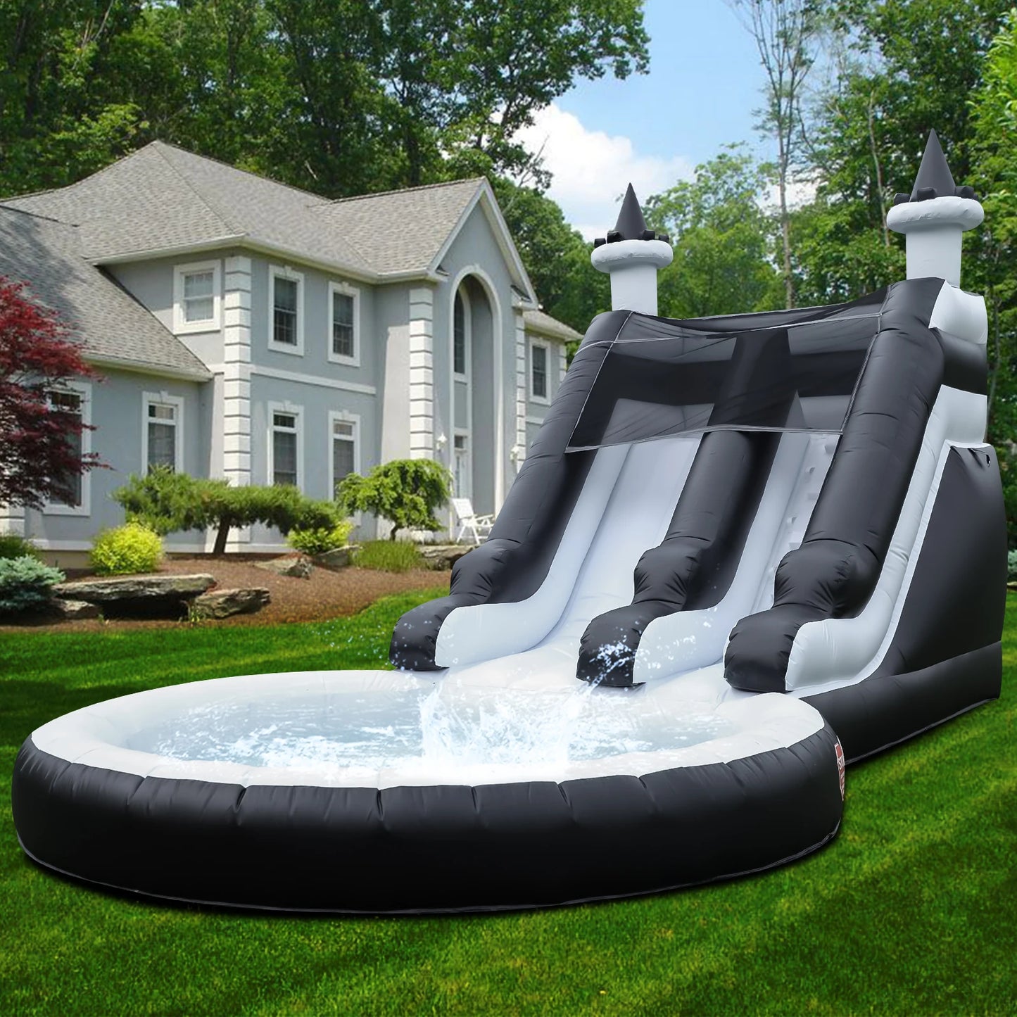 King Inflatable Water Slide With Pool For Outdoor Play