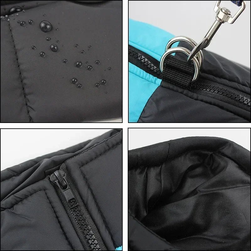 YUNFAN Waterproof Warm Dog Coat Winter Vest Padded Zipper Jacket