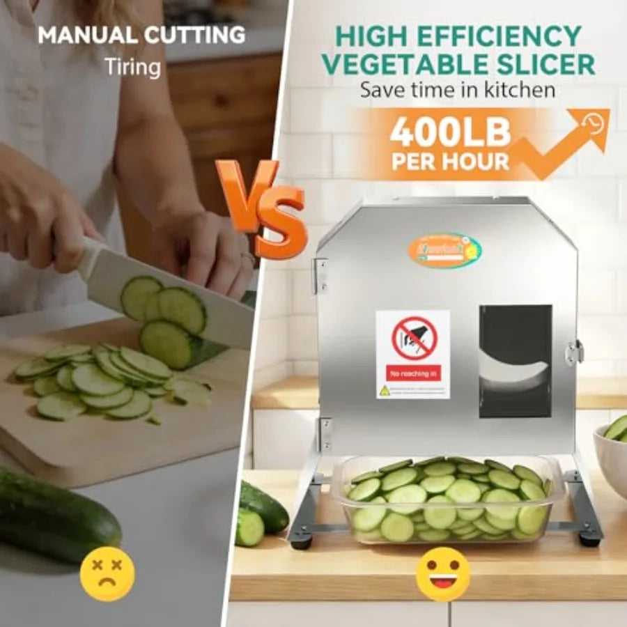 YAO HUI HUANG Electric Automatic Vegetable Slicer With Conveyor Belt