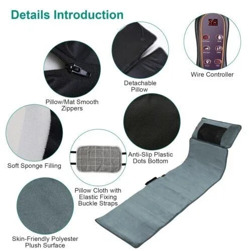 Electric Massage Mat Multifunctional Full Body Massager With Heating Kneading