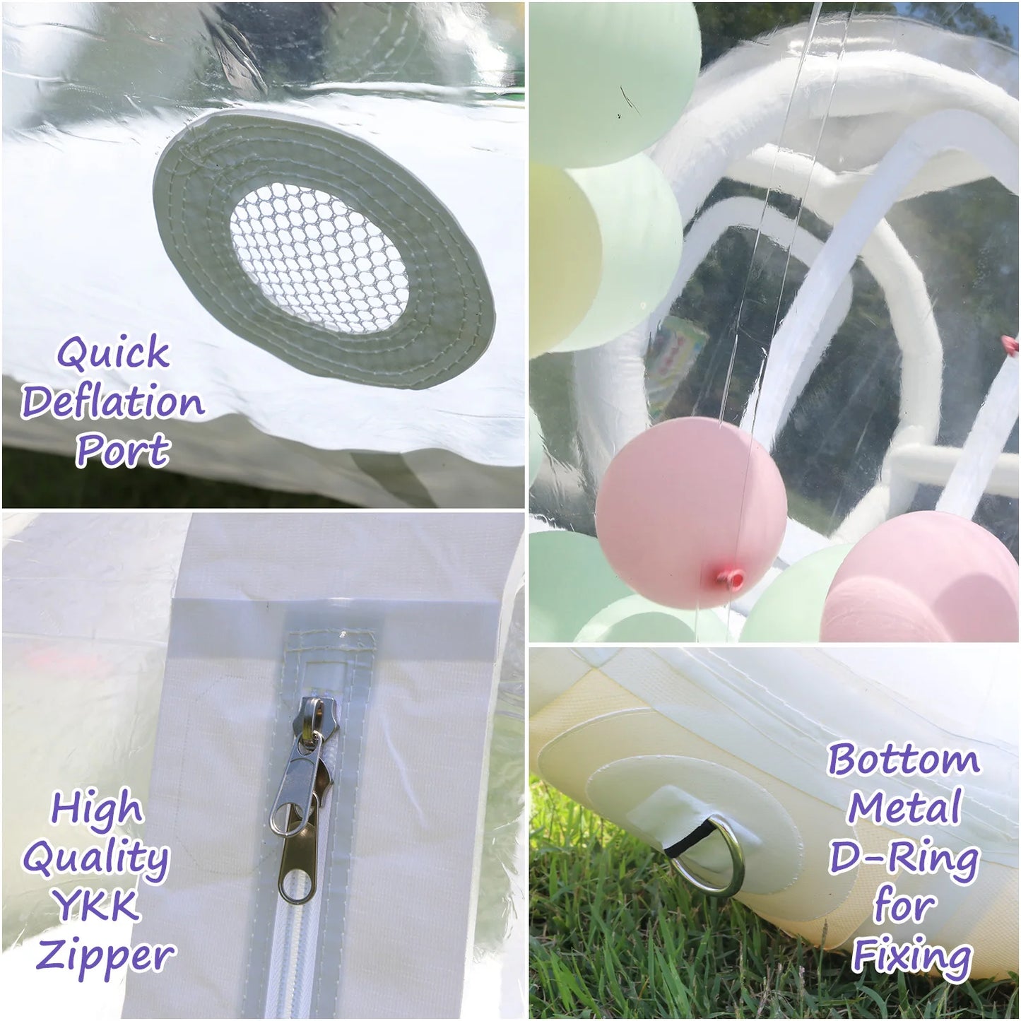 KING INFLATABLE Bubble Castle Outdoor Inflatable House With 1100W Blower