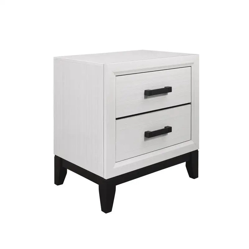 5 Piece Full Modern Bedroom Set With Bed Nightstands Dresser And Mirror