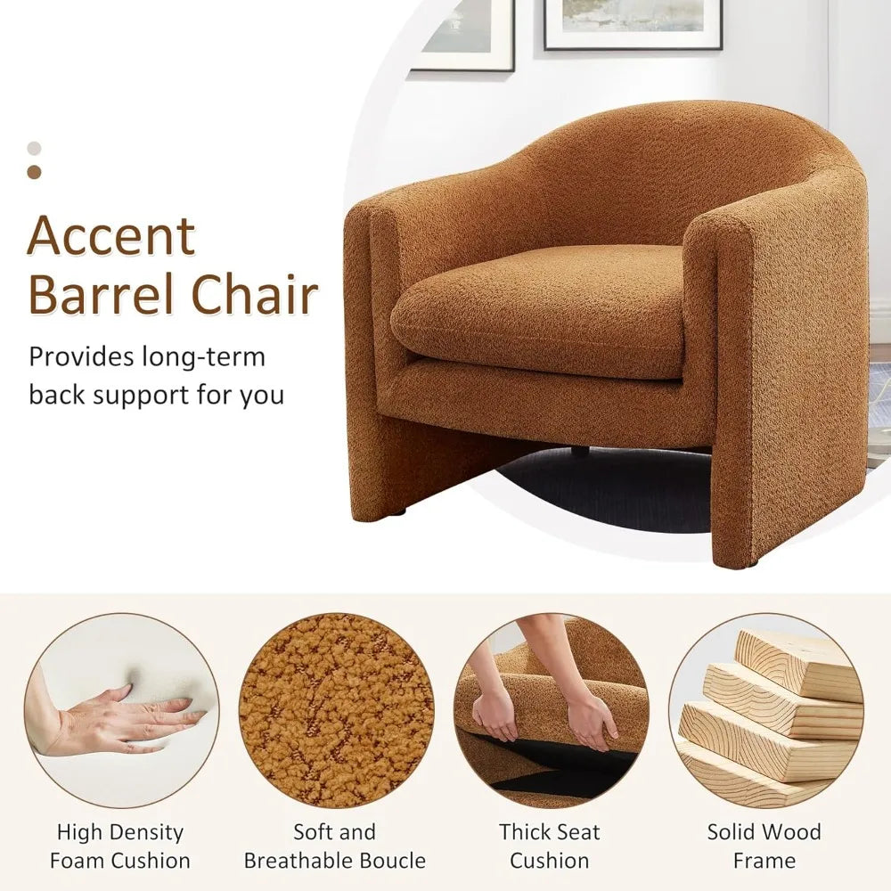 Accent Chair Modern Upholstered Wood Frame for Living Room
