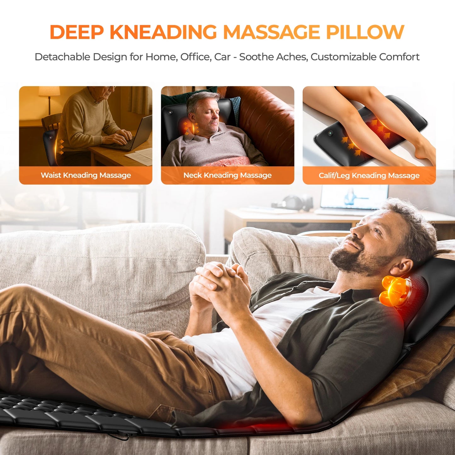 HIMOUTA Shiatsu Full Body Massage Mat With Heat Therapy