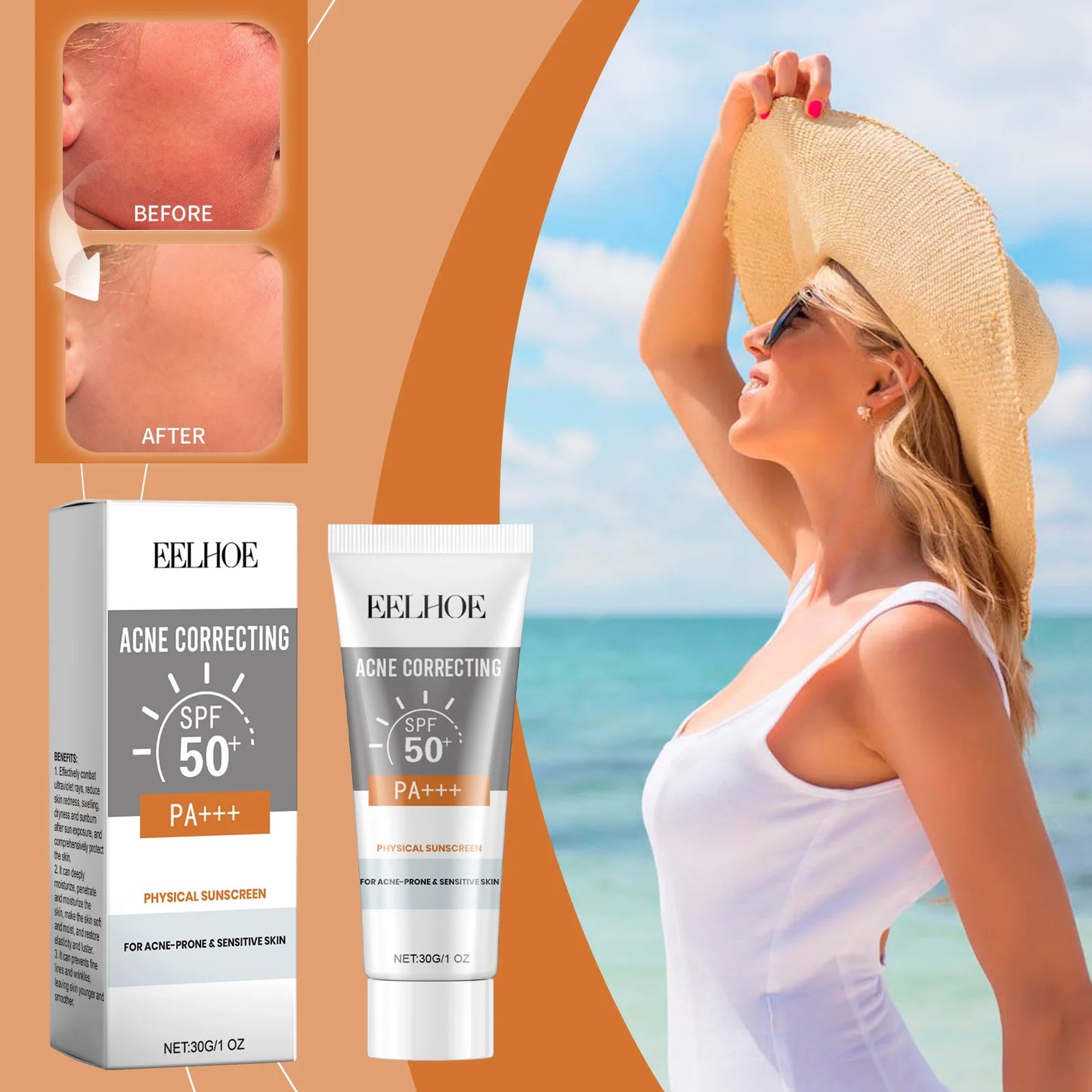 Eelhoe Freshing Facial Sunscreen SPF 50 Hydrating Daily Protection