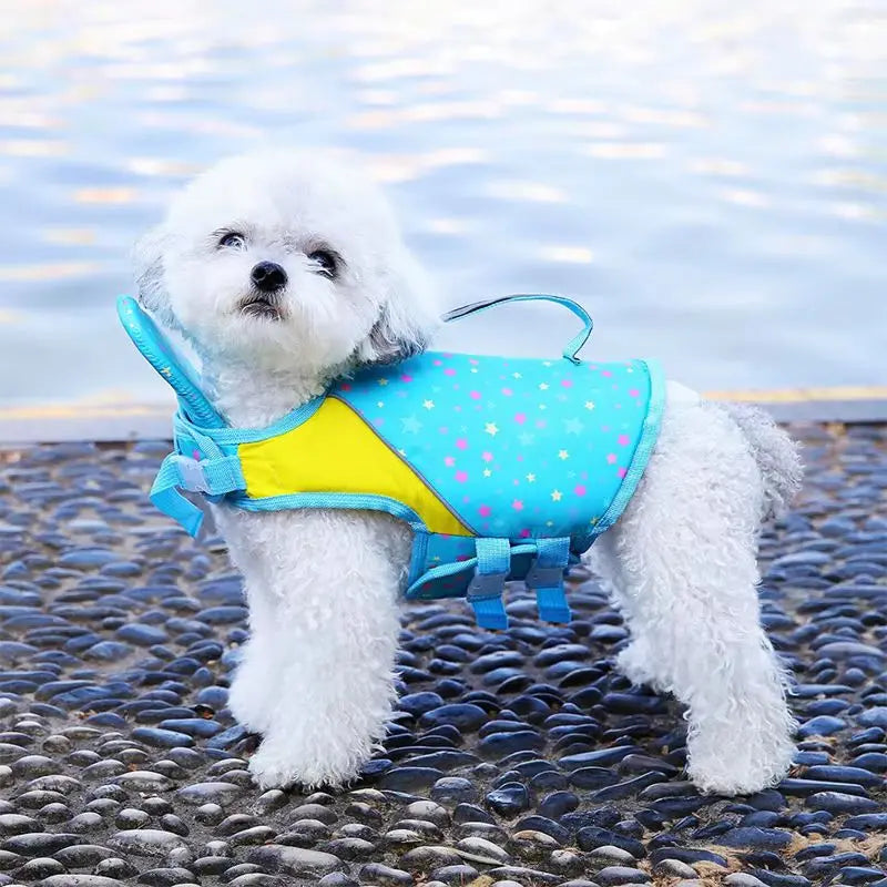 Dog Life Vest With Adjustable Buoyant Swimming Jacket