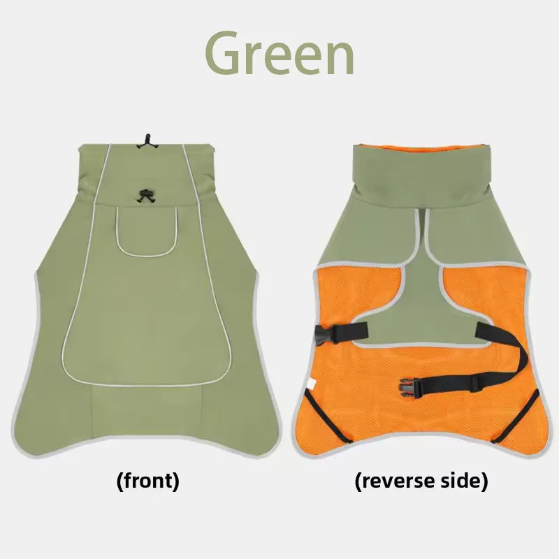 Dog Polyester Windbreaker Raincoat Waterproof Outdoor Pet Coat