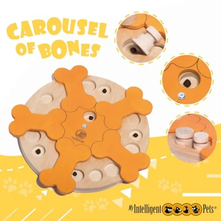 Yao Hui Huang Carousel Of Bones Wooden Dog Puzzle Toy