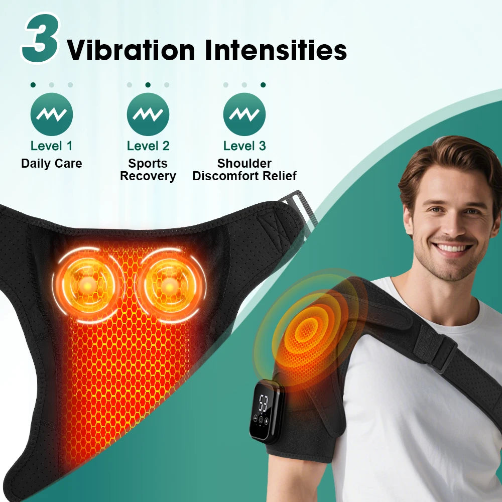 Moajaza Electric Shoulder Massage Belt With Adjustable Heating And Vibration