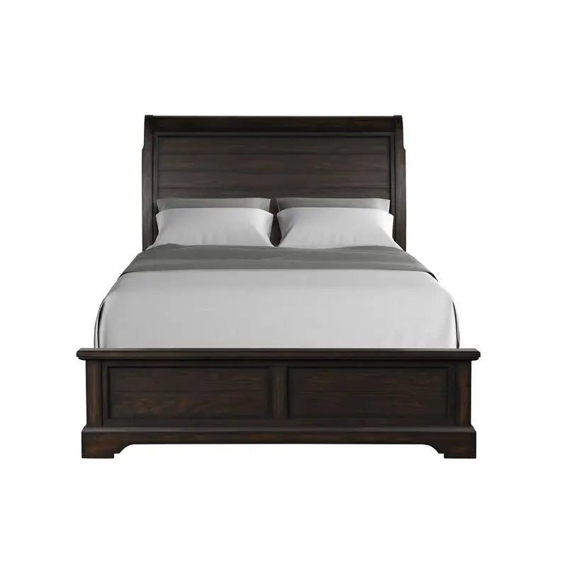 Queen Sleigh Bed Set With Dresser Mirror Chest And Nightstand
