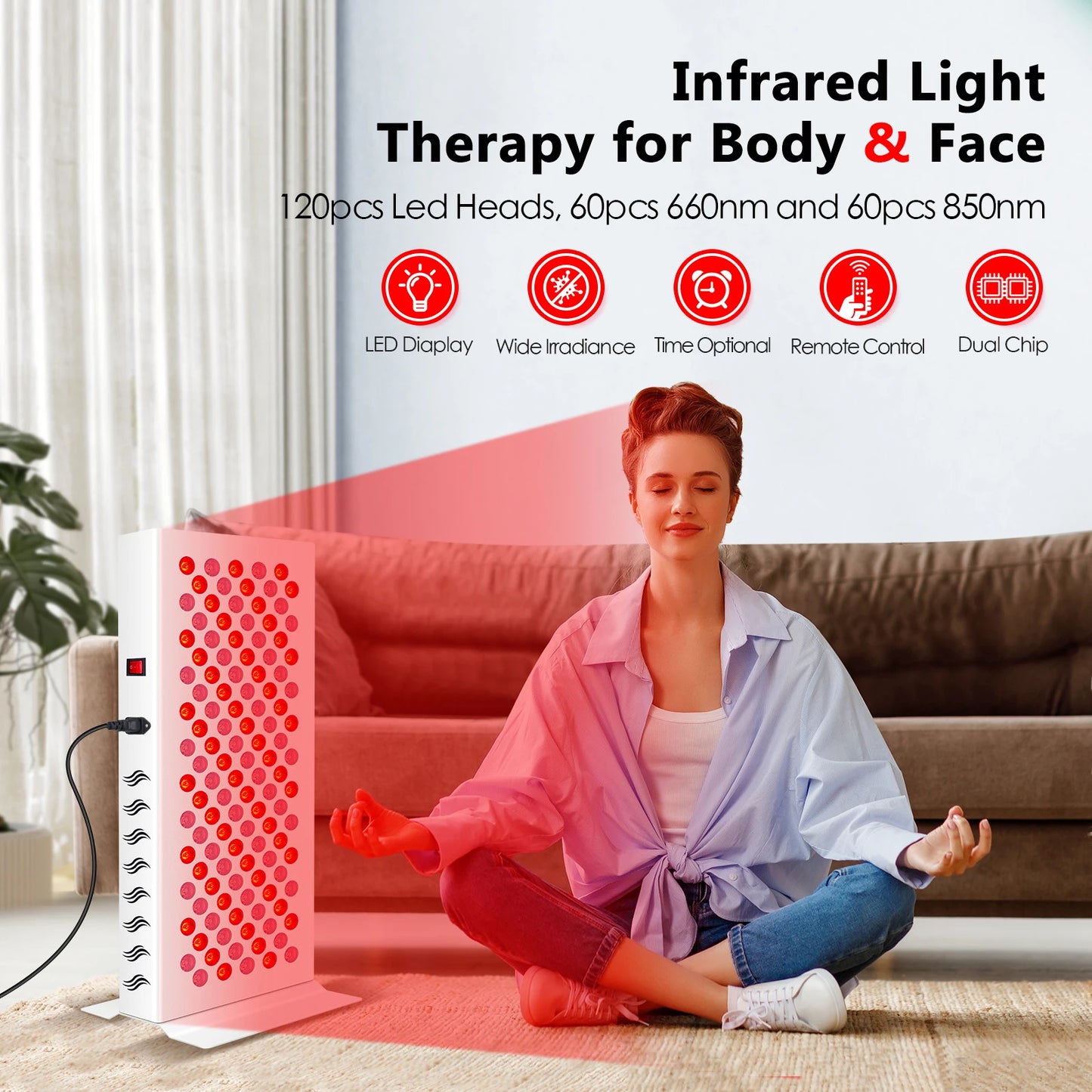 Astarexin Red Light Therapy Panel for Face and Body
