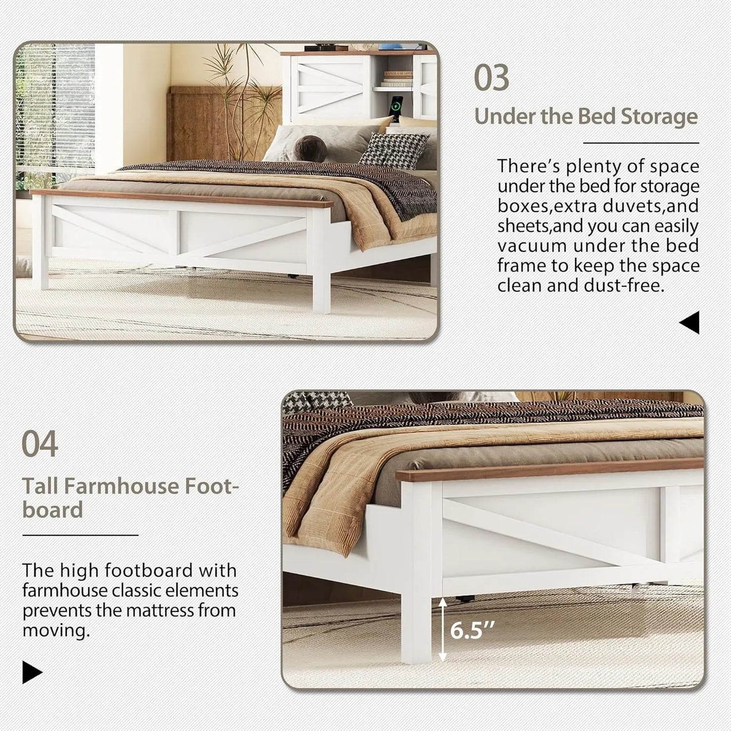 Modern 3 Piece Bedroom Set With Barn Door Storage Bed