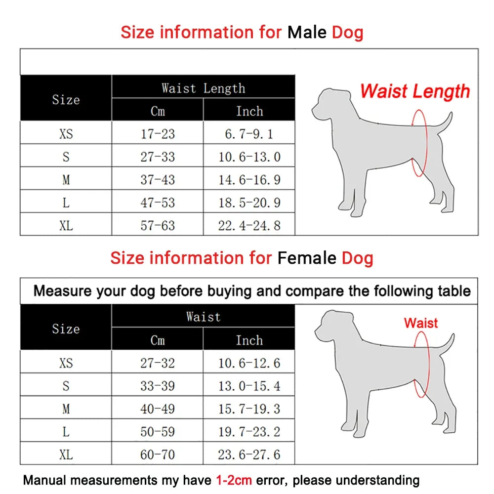 Washable Dog Diapers Breathable Reusable Sanitary Panties For Dogs