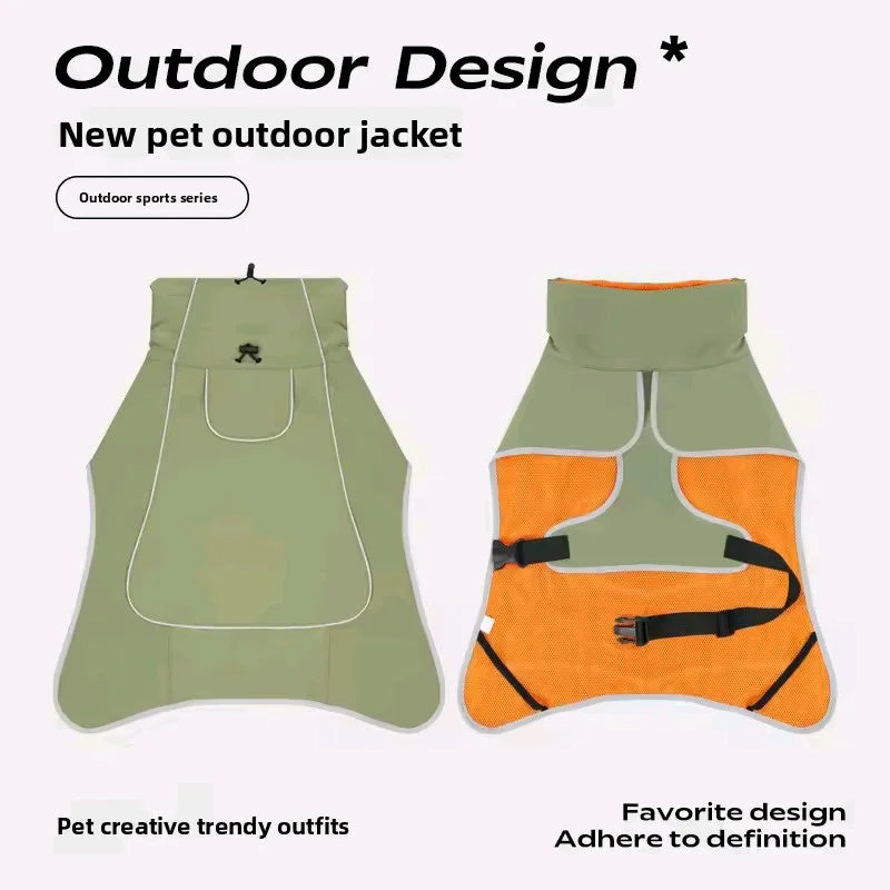 Dog Polyester Windbreaker Raincoat Waterproof Outdoor Pet Coat