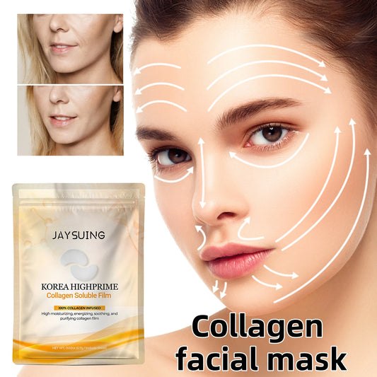 Jaysuing Collagen Soluble Facial Mask Hyaluronic Acid Tightens Brightens