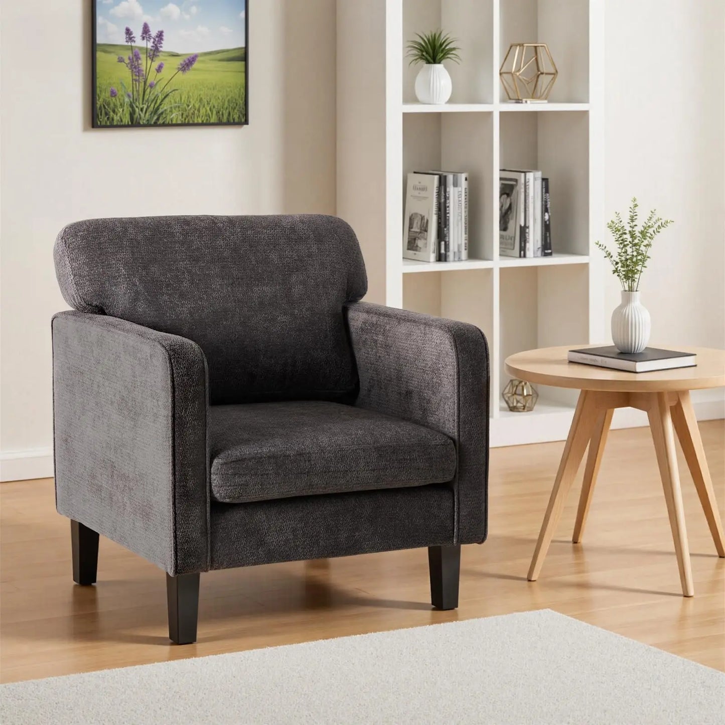 JHK Modern Accent Chair For Living Room With Armrest Backrest