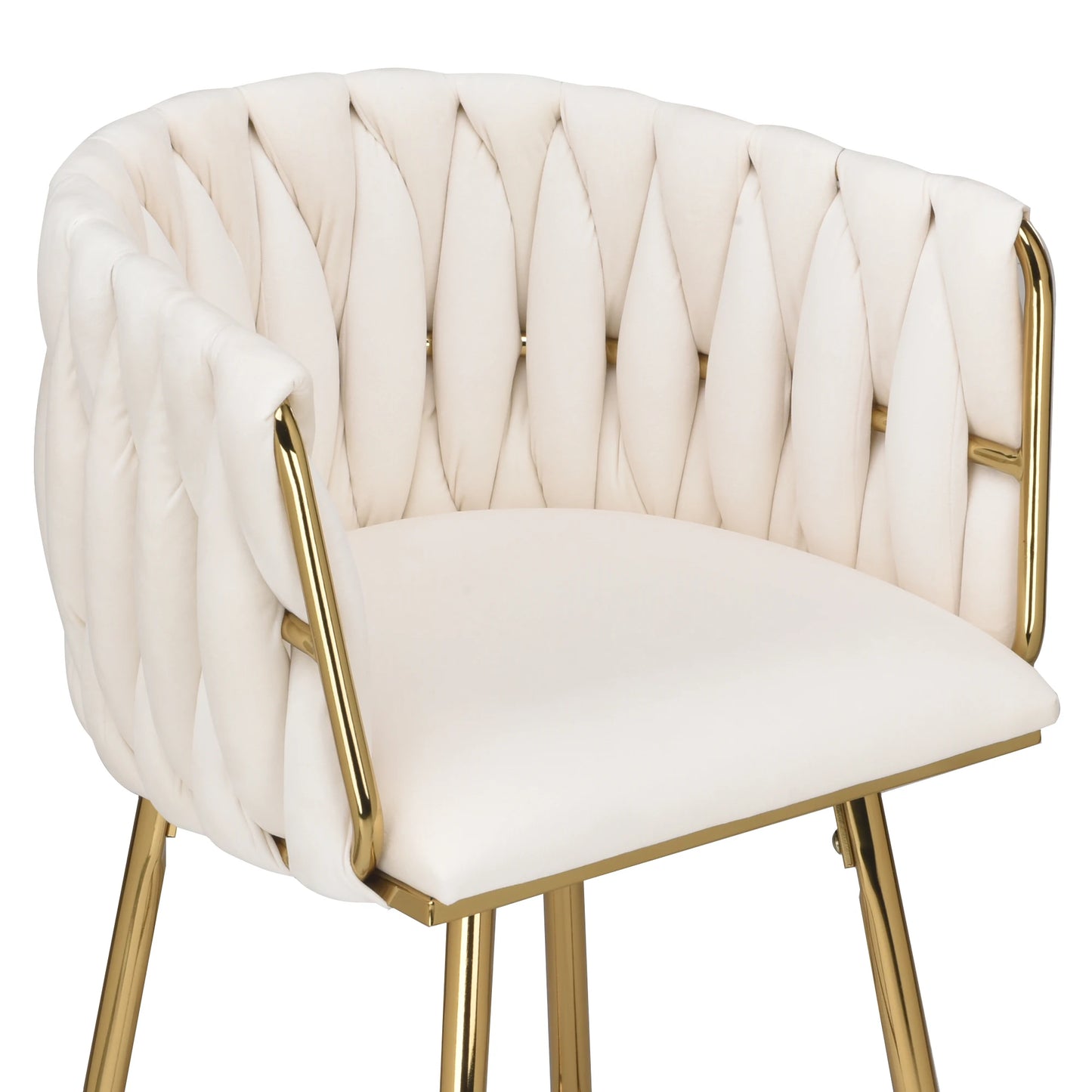 FARINI Set Of 2 Bar Stools With Back Modern Mid-Century