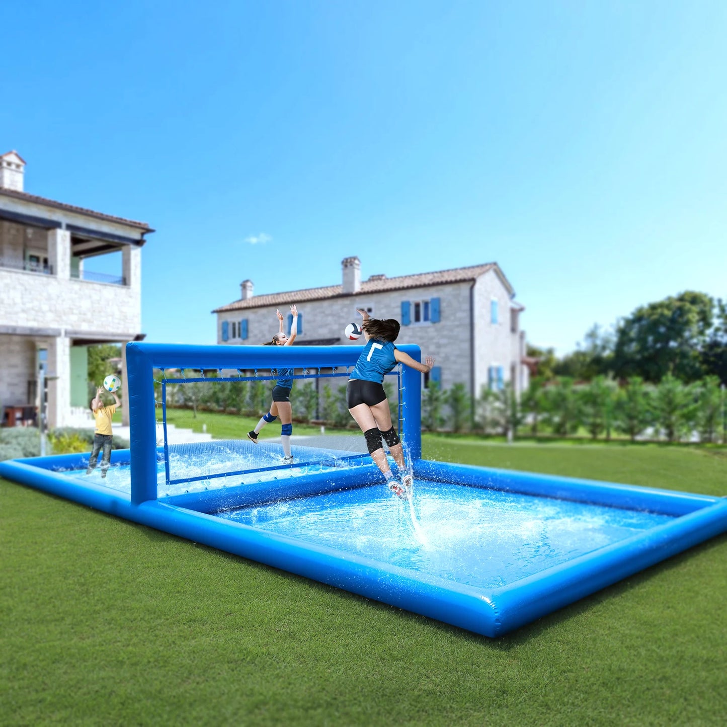 RTS Inflatable Outdoor Water Volleyball Court For Pools