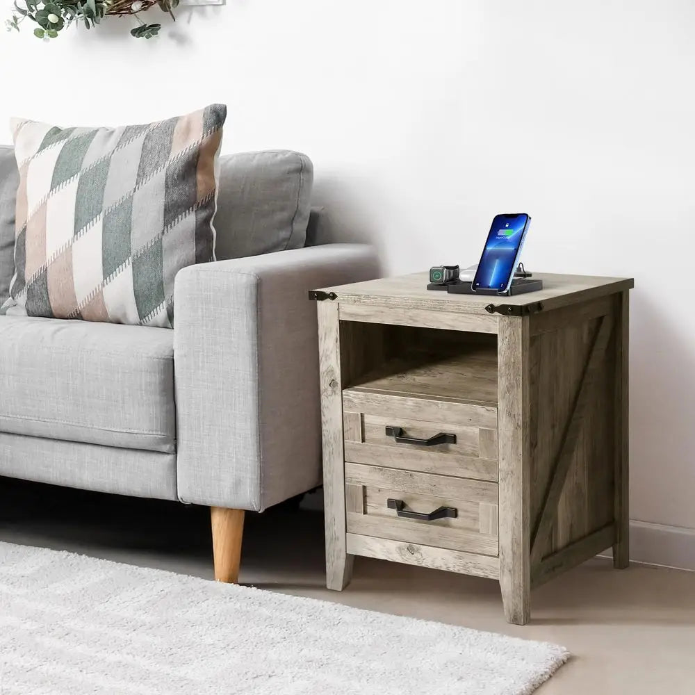 Farmhouse 4-Piece Dresser Set With 6-Drawer Dresser, 4-Drawer Chest, Nightstands