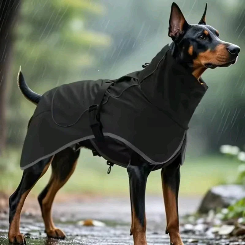 Dog Polyester Windbreaker Raincoat Waterproof Outdoor Pet Coat