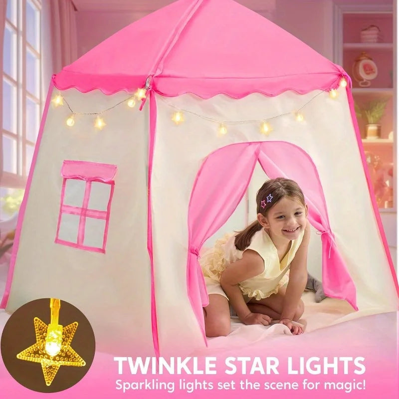 Joyfy Princess Tent LED Star Lights Indoor Outdoor Playhouse