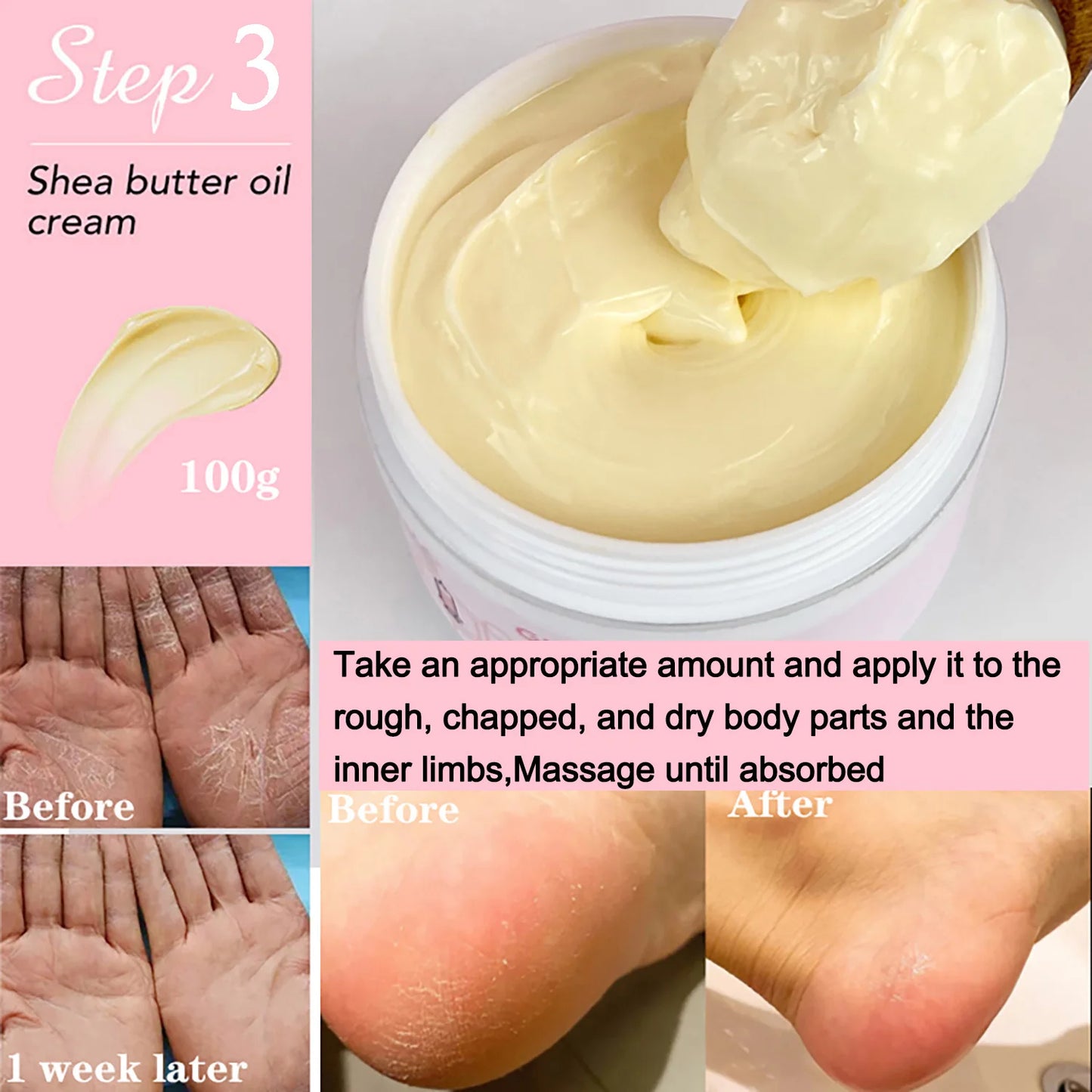 AILKE Organic Shea Butter Whitening Cream Face And Body