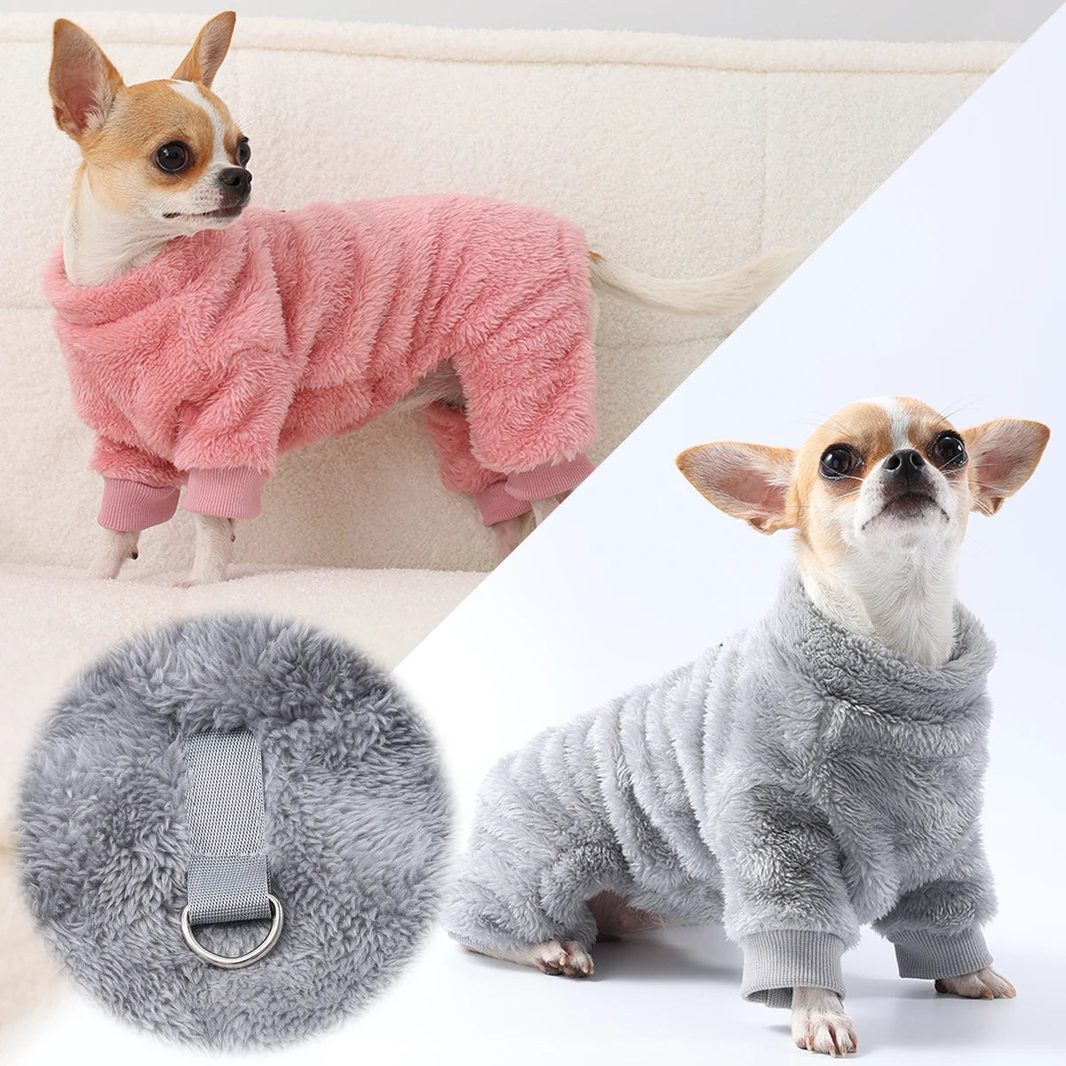 Holapet Winter Warm Pet Jumpsuit for Dogs and Cats