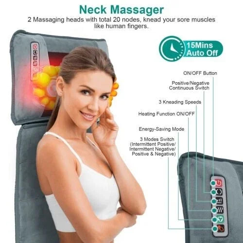 Electric Massage Mat Multifunctional Full Body Massager With Heating Kneading