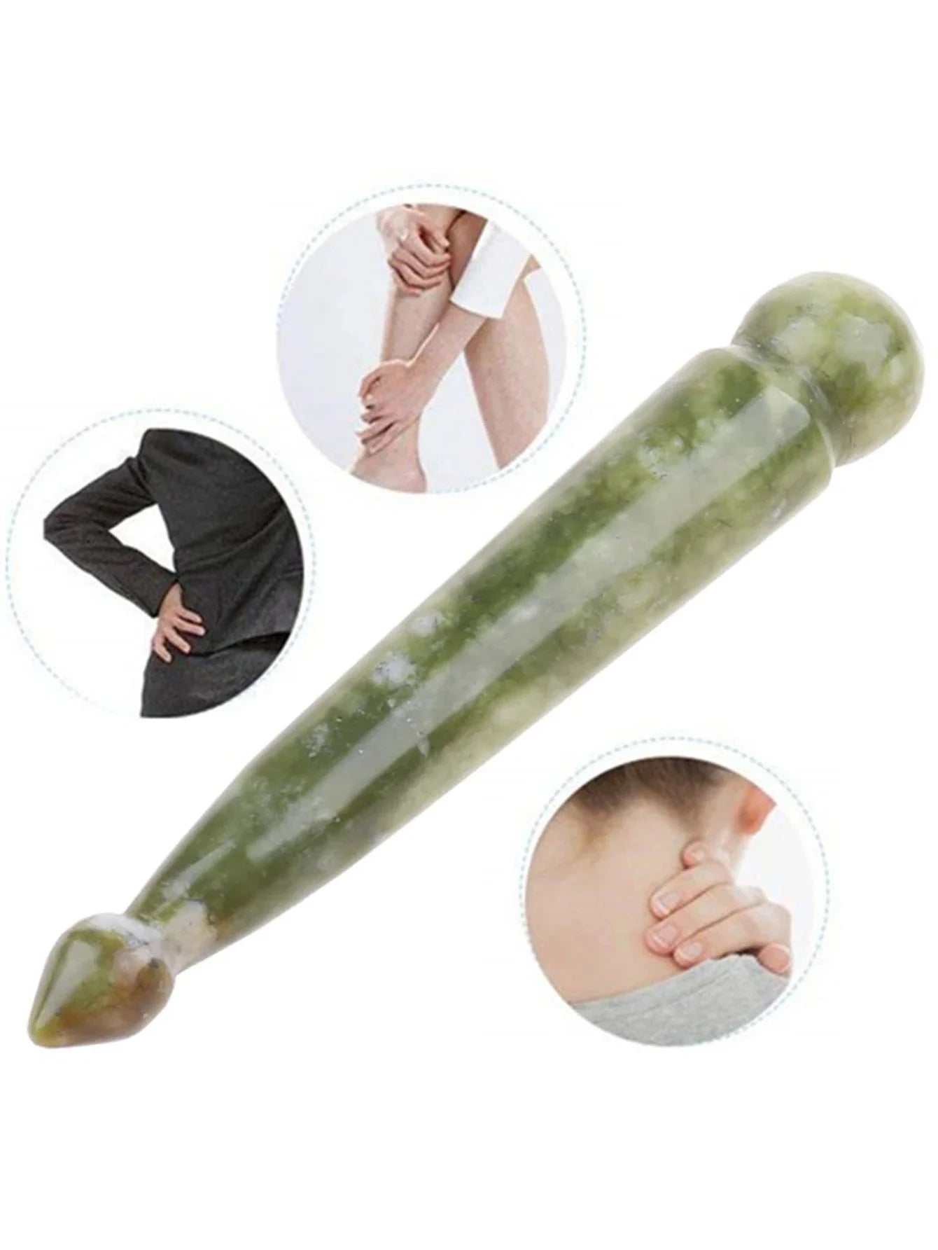 Natural Jade Stone Gua Sha Facial Massage Tool For Meridian Points