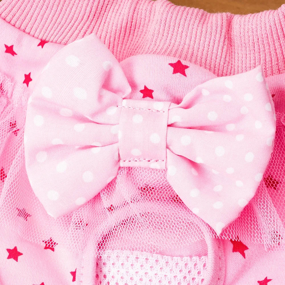 Dog Physiological Panties Washable Cotton Female Princess Bow Pet Underwear