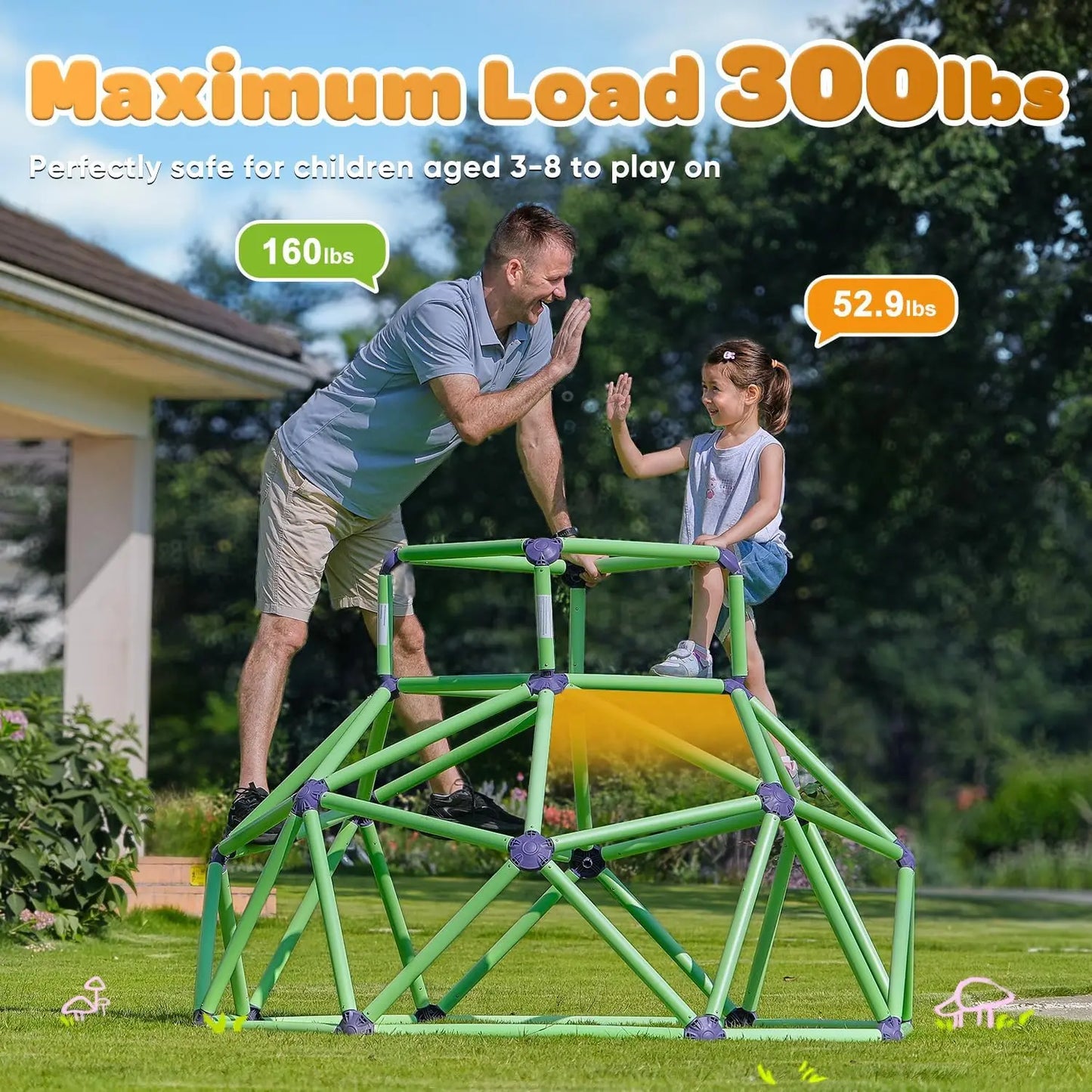 Monkey Bars Climbing Dome Jungle Gym For Kids Backyard Playset