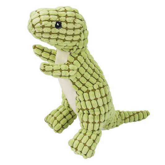 Dog Chew Toy Stuffed Dinosaur Shape For Training And Play