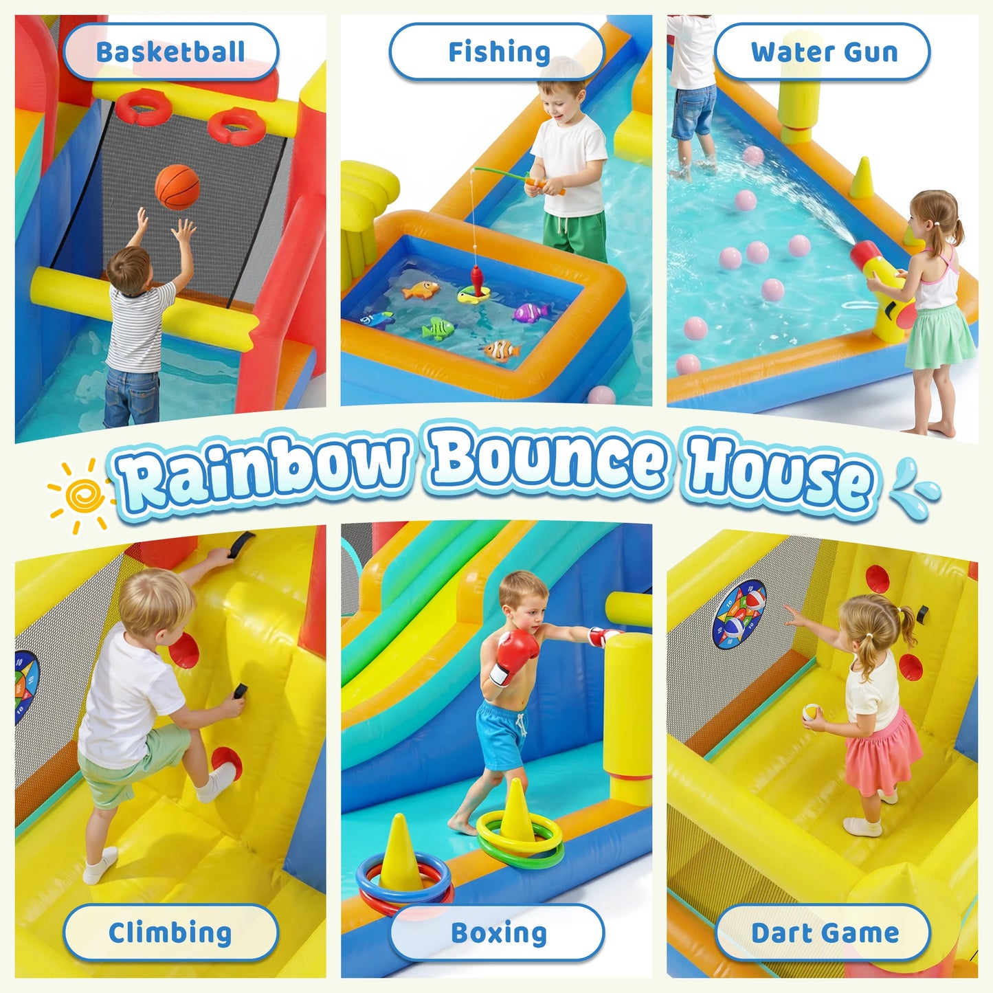 Jump And Slide Inflatable Bouncer For Kids Indoor Outdoor Play