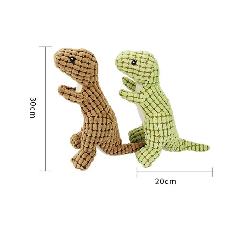 Dog Chew Toy Stuffed Dinosaur Shape For Training And Play