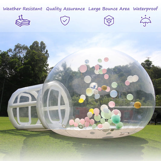 KING INFLATABLE Bubble Castle Outdoor Inflatable House With 1100W Blower