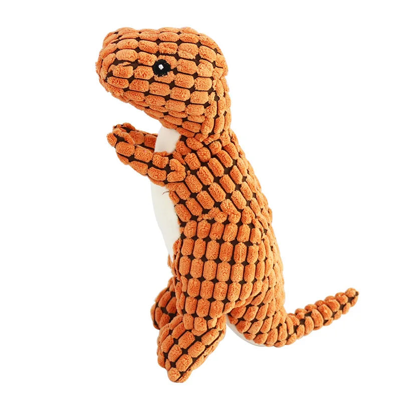 Dog Chew Toy Stuffed Dinosaur Shape For Training And Play