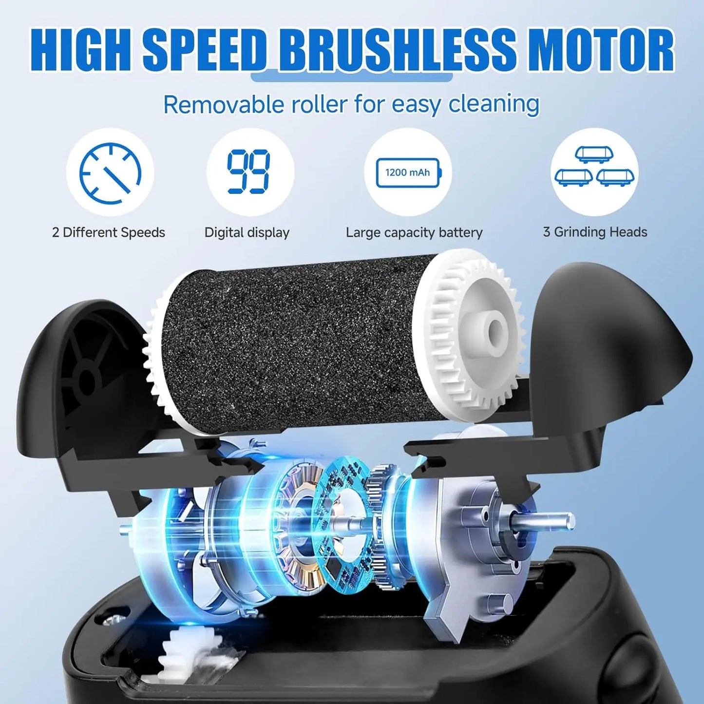 Electric Callus Remover 17 In 1 Pedicure Kit USB Rechargeable
