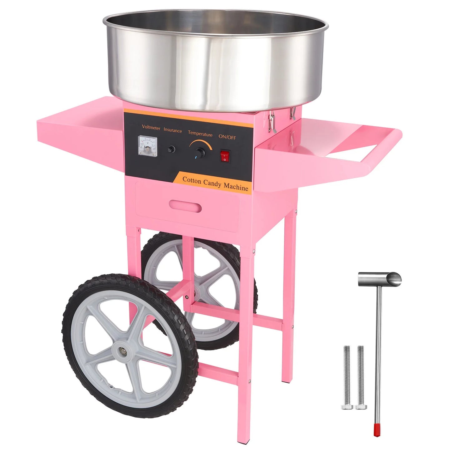 SucceBuy Electric Cotton Candy Machine With Cart 1000W Commercial