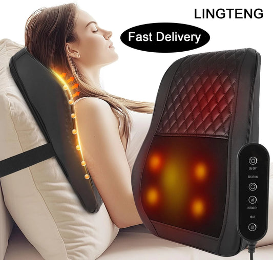 LINGTENG Wireless Back Neck Shoulder Massager USB Rechargeable