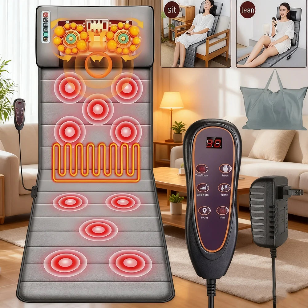 Electric Massage Mat Multifunctional Full Body Massager With Heating Kneading