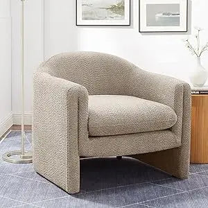 Accent Chair Modern Upholstered Wood Frame for Living Room