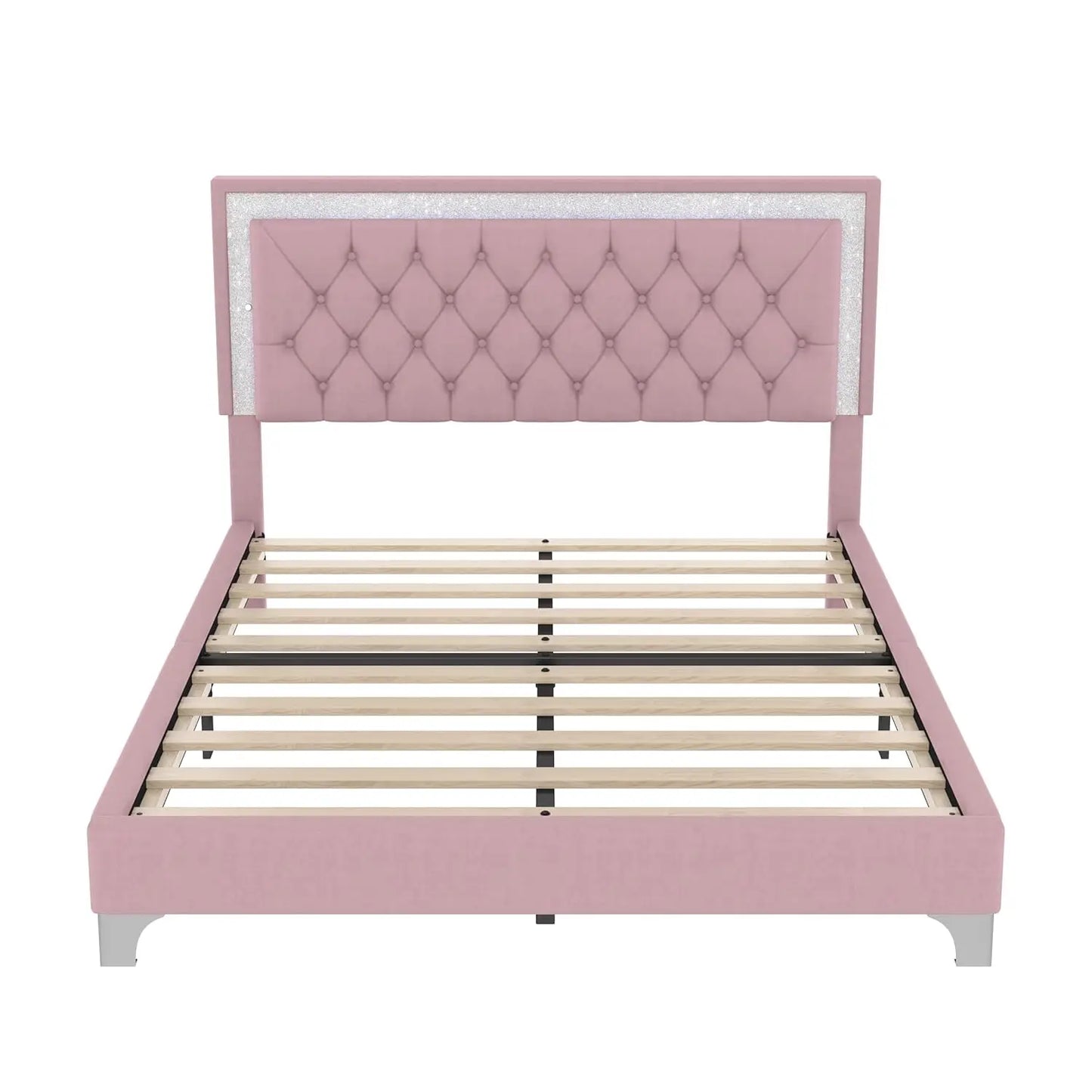 3 Piece Bedroom Set With LED Lights And Nightstands
